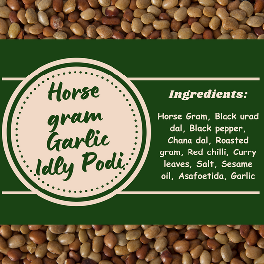 Horse gram(Kollu) Idly podi - Garlic