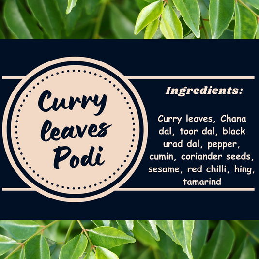 Curry Leaves Podi - No Garlic